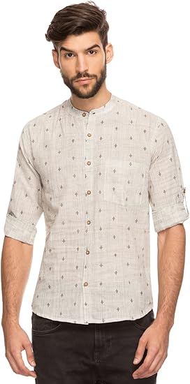 camisa remangada hombre