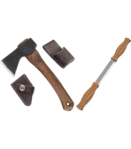 Hachette Compacte BeaverCraft AX1 – Manche Frêne Acier Carbone Sac Inclus