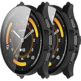 Chofit Intended for Garmin Venu 3 Case,Hard PC Full Cover Tempered Glass Screen Protector Bumper Protective Shell for Garmin Venu 3 Watch Case (Black&Black)