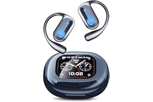 KOSERNT AI Translation Earbuds, Bluetooth 5.4 OWS Headphones with LCD Touch Screen, Real-Time Translator for 144 Languages & Accents, Perfect for Travel, Business & Learning,Sapphire Blue