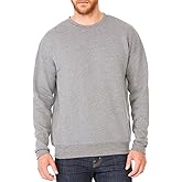 Bella+Canvas Men's Classic Crewneck Soft Style Sweatshirt, M, Deep Heather