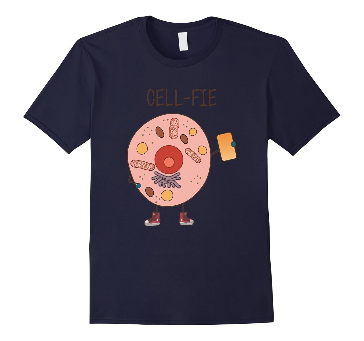 Cell Fie Funny Science Teacher T Shirt Selfie Pun-ANZ