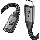 Silkland 80Gbps USB 4 Extension Cable for Thunderbolt 5/4, [240W Charging, 8K 60Hz] USB C Extender 3.3ft, 4K@540Hz Type C Male to Female Adapter Compatible for USBC Hub, iPhone 17/16, MacBook, iPad