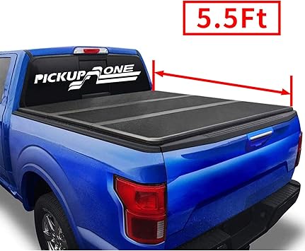 Amazon Com Pickupzone 5 5ft Hard Tri Fold Truck Bed Tonneau Cover For Dodge Ram 1500 Express Crewcab Double Cab 5 5 Bed 2009 2019 Automotive