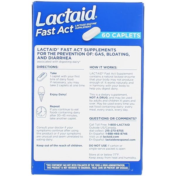 LACTAID CAPLETS FAST ACT 60 – PACK OF 1