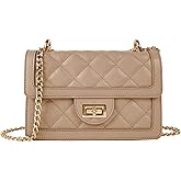 SG SUGU Small Quilted Crossbody Bag, Trendy Designer Mini Shoulder Bag, Phone Wallet Purse for Women