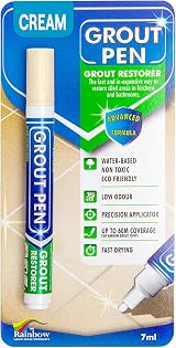 Rainbow Chalk Markers Ltd Grout Pen Cream for Tile Grout Restoration