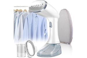 JULYPANNY Steamer for Clothes, 1350W 20S Fast Heat-up Handheld Clothes Steamer with Ironing Gloves, Detachable12.85oz Water Tank Portable Fabric Wrinkle Iron Remover for Home Travel Hotel