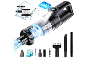AX2V 21000PA Car Vacuum Cleaner, Portable Vacuum for Car with LCD Display and Lighting Handheld Vacuum Cordless with Cleaning Gel for Car Detailing for Car Keyboard Cleaner and Home Cleaning V01