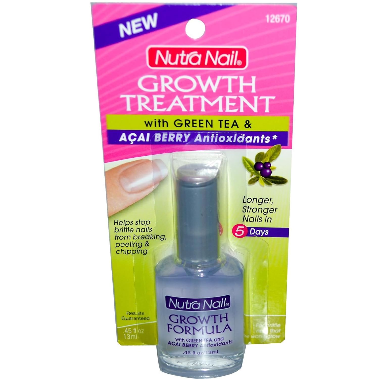 Nutra Nail Growth Formula Plus Green Tea and Acai Berry 0.45 oz