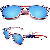 GLADVISION Polarized Classic Unisex American Flag USA Patriot Sunglasses