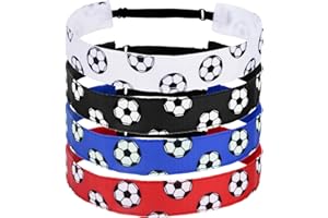 AMCAMI 4 Pcs Sports Headbands Non Slip Head Bands for Girls
