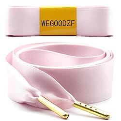 WEGOODZF Ribbon Satin Sneakers Shoelaces: 2 Pair