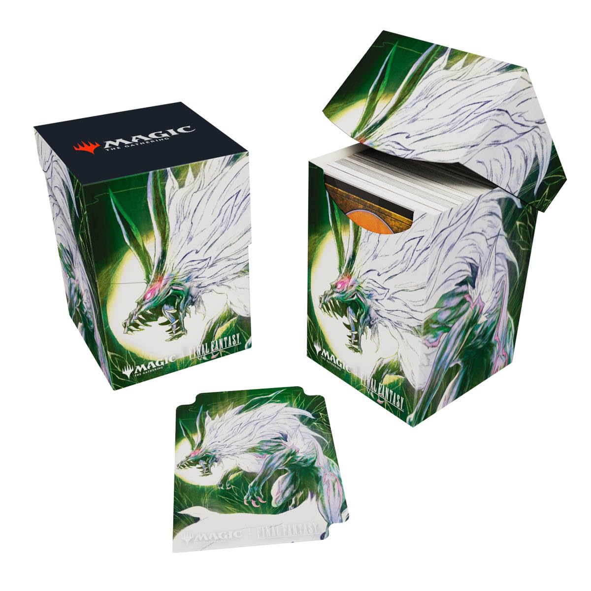 Ultra Pro - Final Fantasy x Universes Beyond Summon Fenrir 100+ Deck Box for Magic: The Gathering | Trading Card Accessories, Collectible Card Game Gear, Fantasy Gaming Supplies