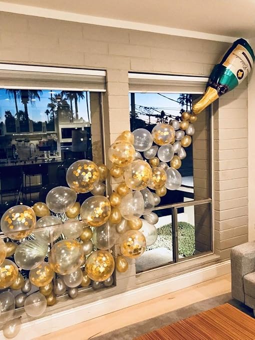 Champagne Bottle Balloons Confetti Balloons Latex Balloons