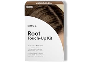 dpHUE Root Touch-Up Kit, Light Brown - Two Applications - Permanent Gray Hair Touch Up & Root Cover Up Solution - Low Ammonia