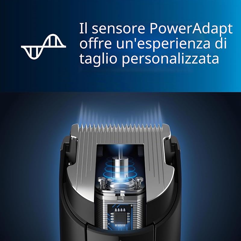 Hair Clipper Serie 7000 Regolacapelli Con Tecnologia Trim-N-Flow Pro, Modello Hc7650/15, Argento Nero