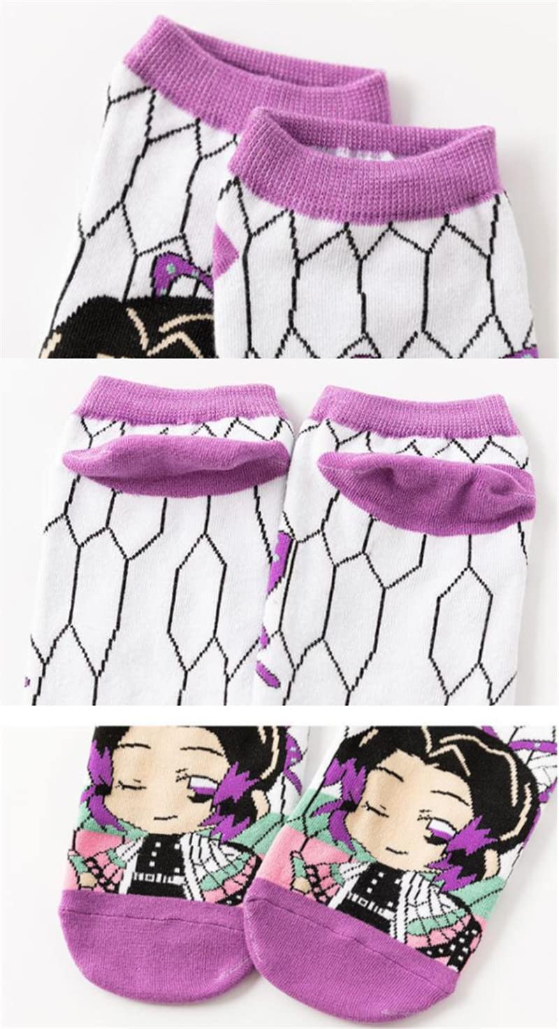 Groydbna Adult Kids Socks 5 Pairs Anime Cosplay Casual Cotton Anklet Socks