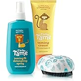 T is for Tame – Natural Conditioner Spray & Smoothing Hair Cream for Frizz, Flyaways, Static & More, All-Natural for Toddlers & Kids, Flexible Tear Free Brush - 4.2 & 3.38 fl oz