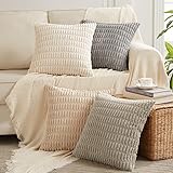 Fancy Homi 4 Packs Neutral Decorative Throw Pillow