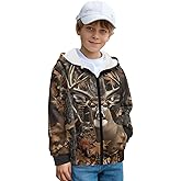 WELLFLYHOM Zip Up Hoodies 6-16 Fleece Lined Boys Graphic Sweatshirt Long Sleeve Hoodie with Pocket Full Zipper Sweater