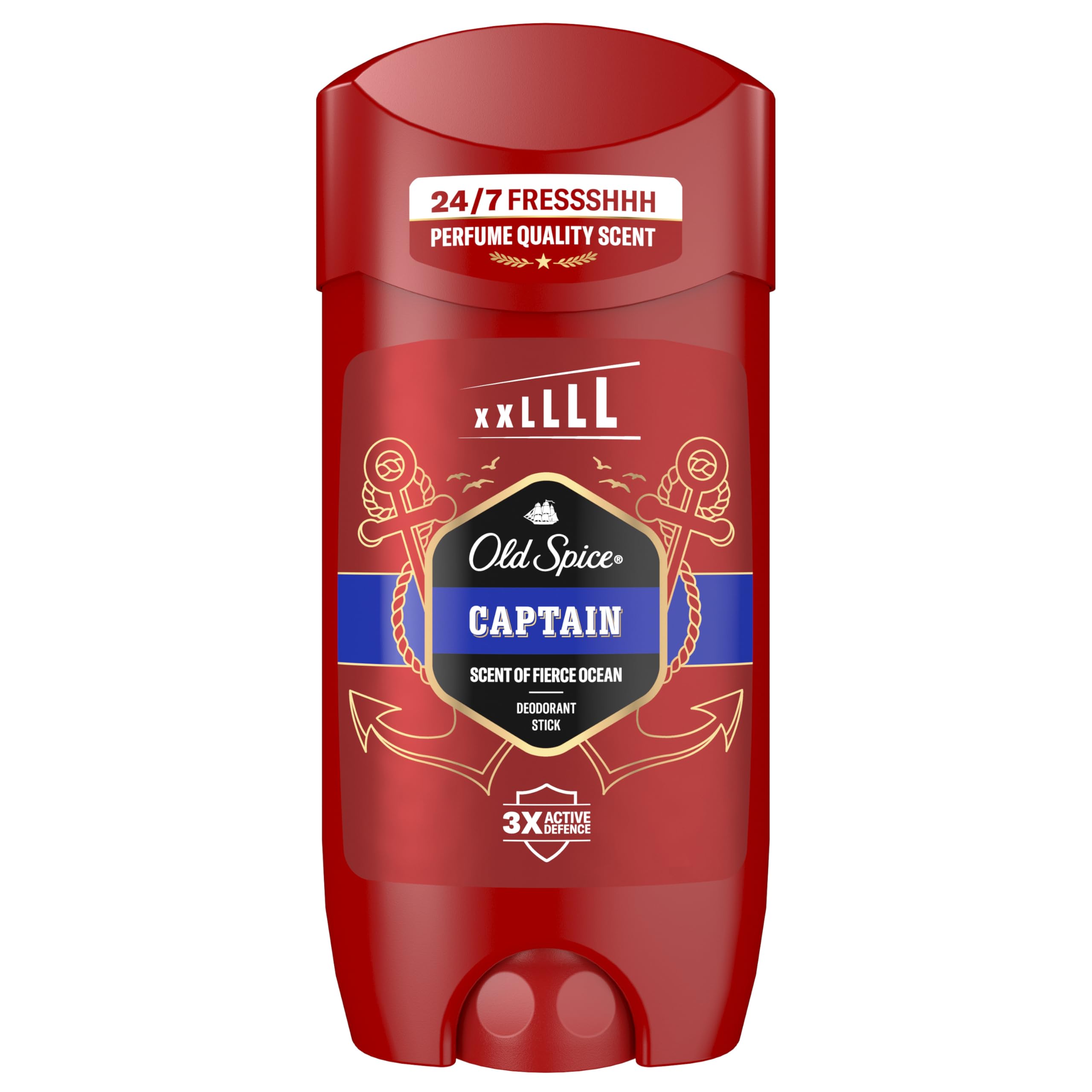 Old Spice Captain Deostick für Männer 85 ml, 24/7 Frischhh bei täglicher Anwendung, langanhaltender Duft in Parfumqualität, Schutz vor Gerüchen, Ohne Aluminiumsalze, unsichtbar auf Schwarz und Weiß