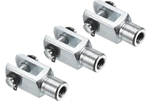 PATIKIL M6x1 Air Cylinder Rod Clevis End, 3 Pack Female Thread Y Connector 33mm Length for Air Cylinder Foot Mounting Work, S
