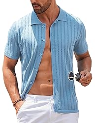 COOFANDY Men's Shirts Short Sleeve Button Down
