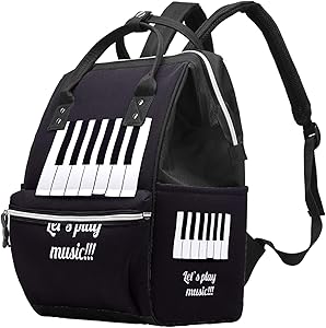 Black And White Piano Keyboard Laptop Backpack for Women Men Fashion Travel Bags Casual Daypacks Backpack Computer Bag