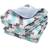 OUTCREATOR® Washable Bed Pads 34" x 56" (Pack of 2), Incontinence Mattress Protector, Anti-Slip Waterproof Underpads for Adults Kids Elderly Pets, Absorbency & Reusable Bedwetting Pads (Wave)