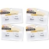 Andrea Accent Half Lashes 301 - Lightweight, Natural-Looking Cat Eye Lashes for Enhanced Eye Definition, Easy Application False Eyelashes, 4-Pack
