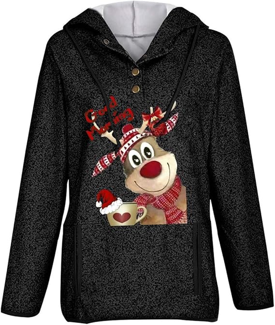 Amazon.com: Loose Christmas Pullover Round Neck Sweatshirts for Womens Floral Printing Strappy 