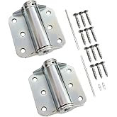 QCAA Adjustable Spring Hinge with Stainless Steel Screw, 3", Zinc, 2 Pack, Made in Taiwan