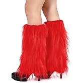 Fur Leg Warmers For Women furry leg warmers fuzzy Long Boot Cuff Covers Costumes Halloween Accessories