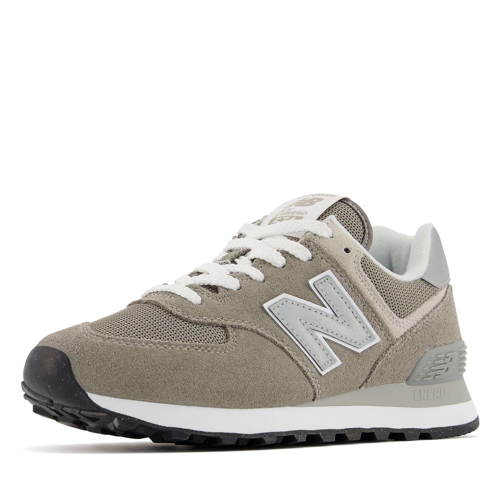 New Balance womens 574 V3 Sneaker, Grey/White, 9.5 Wide US Image