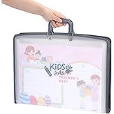 BTSKY 1 Pack A3 Art Portfolio - 11x17 Inch Zippered Accordion File Organizer with 13 Pockets, Portable Portfolio Folder with Zipper Closure & Sticky Labels for Artworks, Documents, Paintings