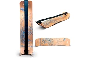 4Balancing Balance Board for Kids - Slackline Wooden Wobble Board - Slackboard Balance Trainer for Coordination - Training for Skateboard, Snowboard, Football, Soccer, Baseball, Basketball