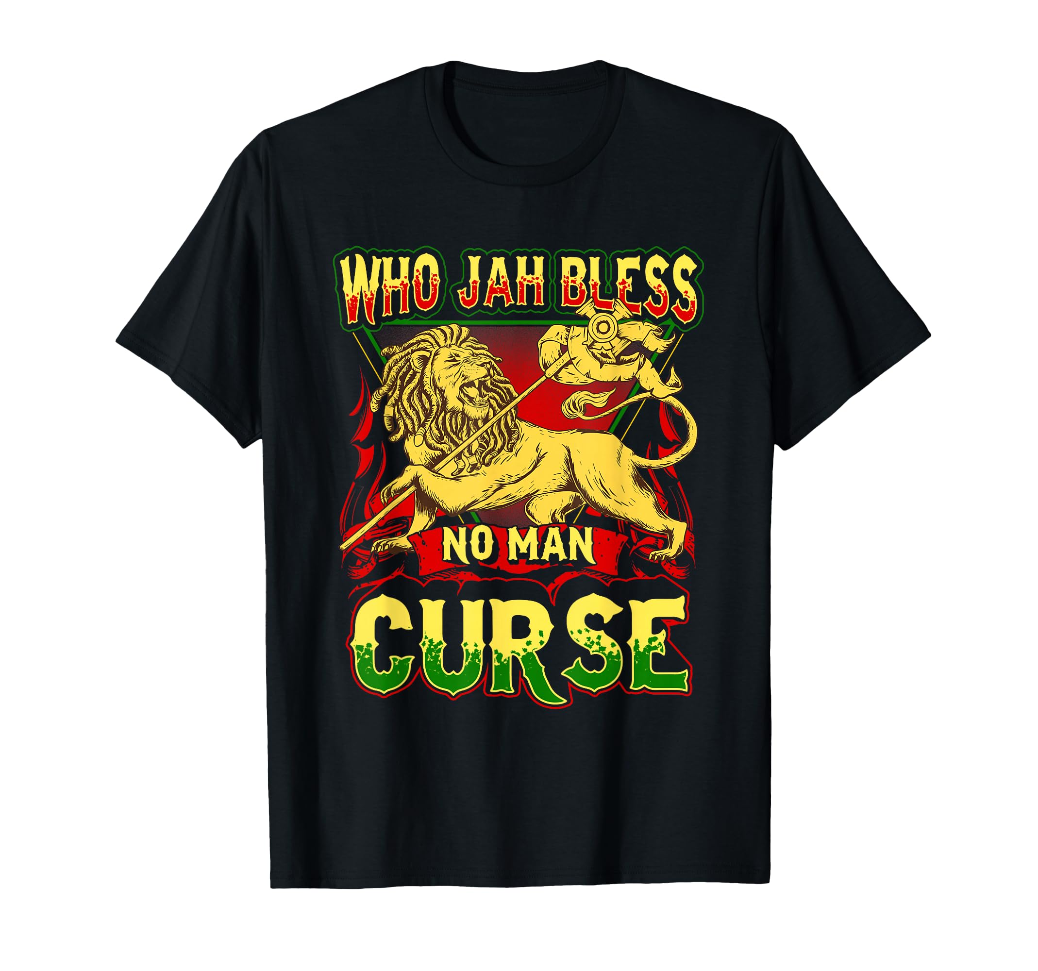 Photo 1 of Who Jah Bless No Man Curse Shirt Rastafarian Lion T-Shirt T-Shirt