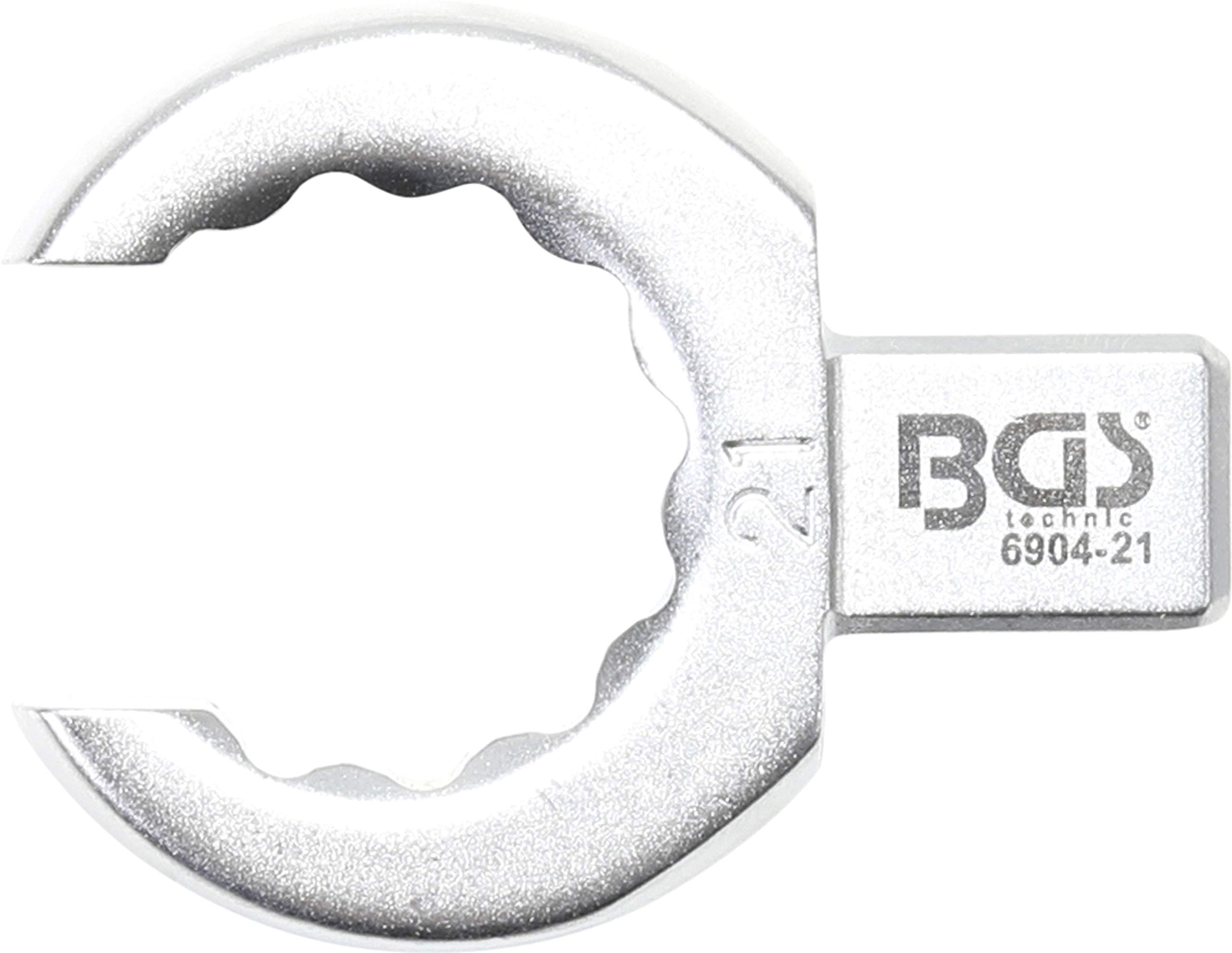 BGS 6904-21 | Push Fit Ring Spanner | open Type | 21 mm | Square Size 9 x 12 mm