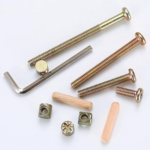 XhjzgcTech 16-Set Crib Screws Replacement Kit,Bolts Barrel Nuts