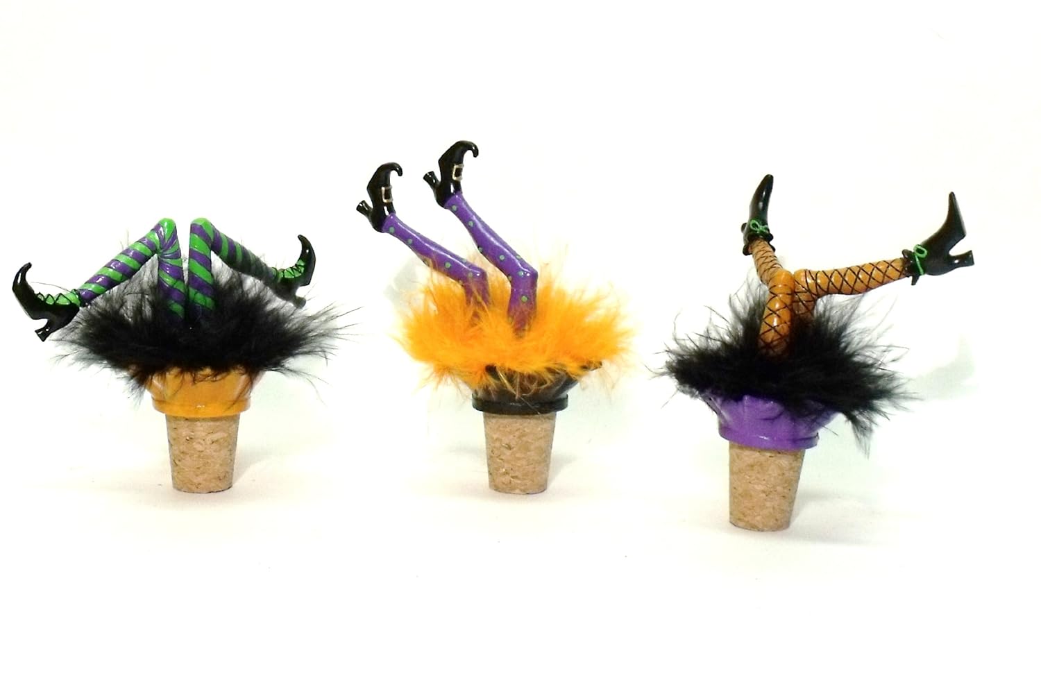 GANZ Wiggle Legs Witch Wine Cork Drinkware Glassware