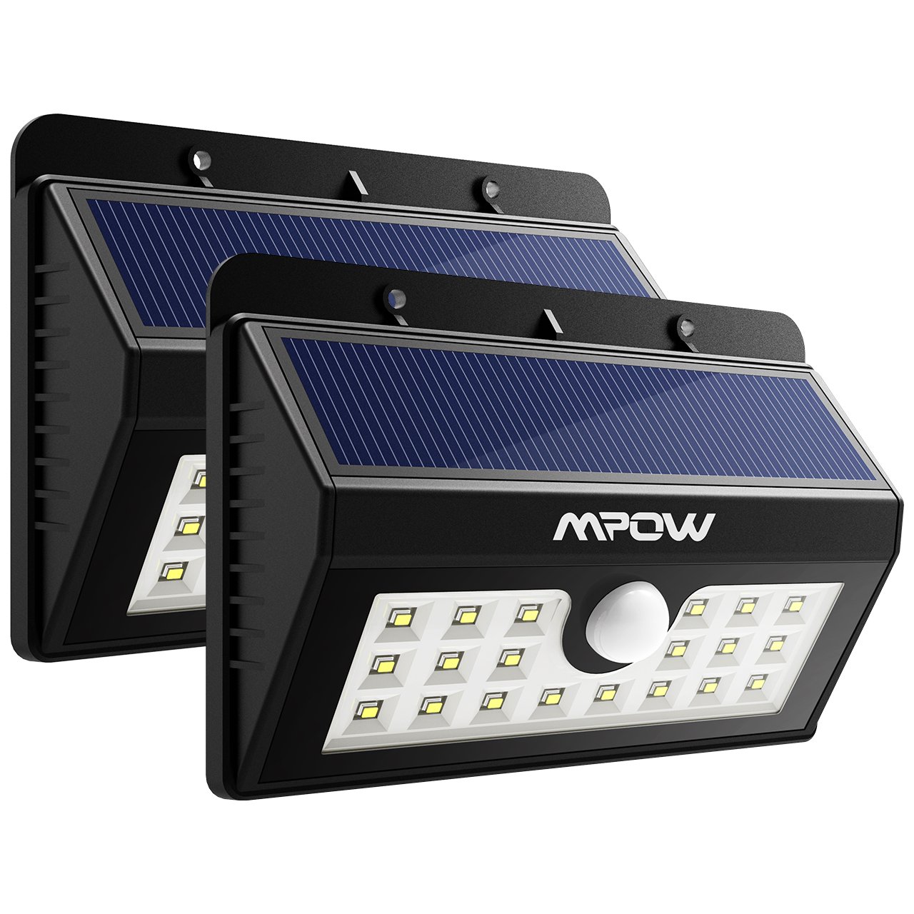 voir [2 Pack] 20 Lampe Solaire Jardin led sans fil, Mpow Luminaire Exterieur Détecteur de Mouvement avec Trois Modes Intelligents sur Amazon