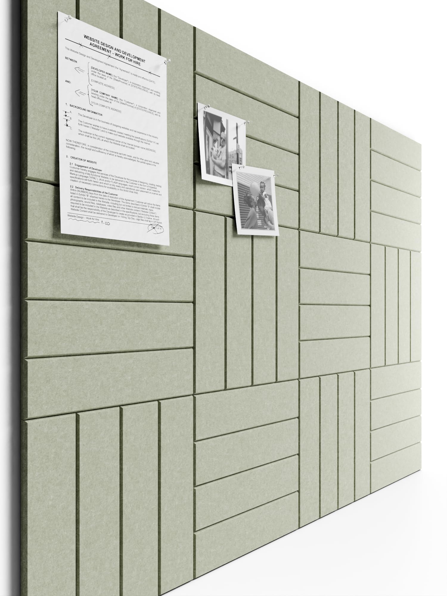 Photo 1 of Bumusty Large Cork Board Alternative-48 x 36" Felt Bulletin Board Tiles, with 30 Pushpins, 70 Adhesive Tabs, 12-Pack Slat Wall Paneling, Cork Boards for Office Push Pin Board Felt Board-Sage