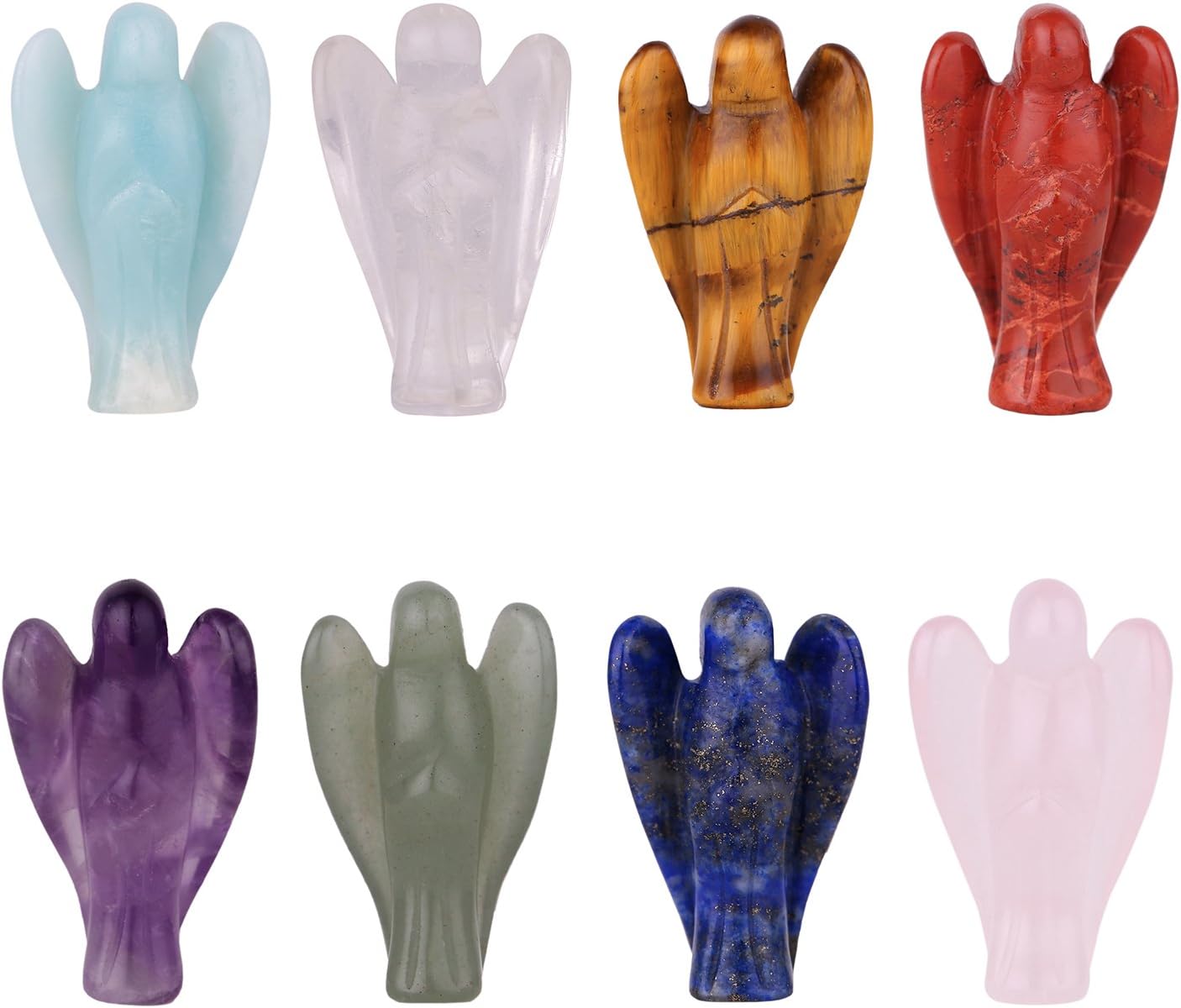 Morella Gemstone Amazonite Angel Good Luck Charm Guardian Angel to take with You 3,5 cm in a Velvet Bag, 1 Unité (Lot de 1) - Image 4
