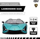 CMJ RC Cars 1:24 Lamborghini Sián FKP 37 Licensed Blue Remote Control Car view 9