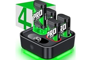 DINOSTRIKE Charger for Xbox One Controller Battery Pack with 4x4080mWh USB C Xbox Rechargeable Battery Pack Series X|S, One S/One X/Elite Controller Charger Station Accessories 1700mAh