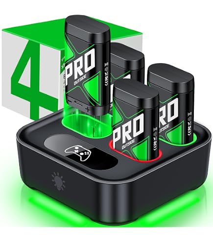 Amazon.com: DINOSTRIKE Charger with 4x4800mWh Rechargeable Battery
