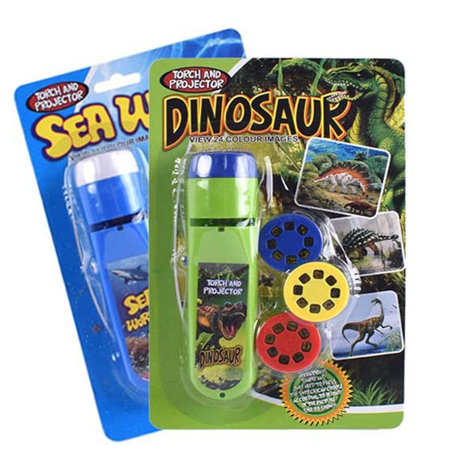 Yeelan Dinosaur Projector Torch Projection Light Animal Torches lamp Flashlight Educational Learning Bedtime Night Light for Child,Kids,Infant,Toddler,Children (Dinosaurs +Sea World)