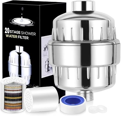 Laicky 20 Stage Shower Filter Universal 2.7x2.4 in Hard Water Filter