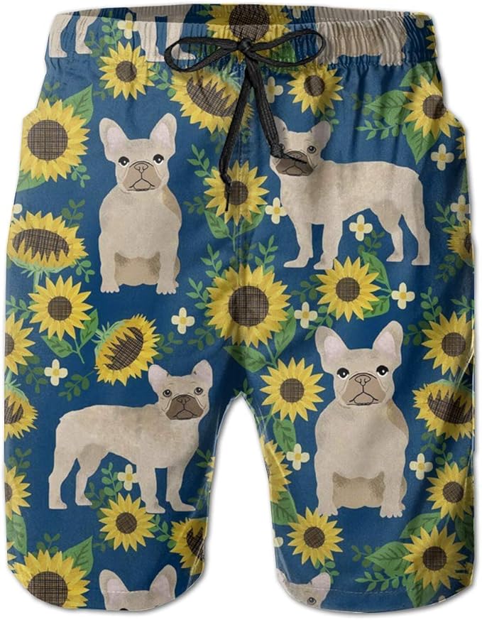 french bulldog swim trunks